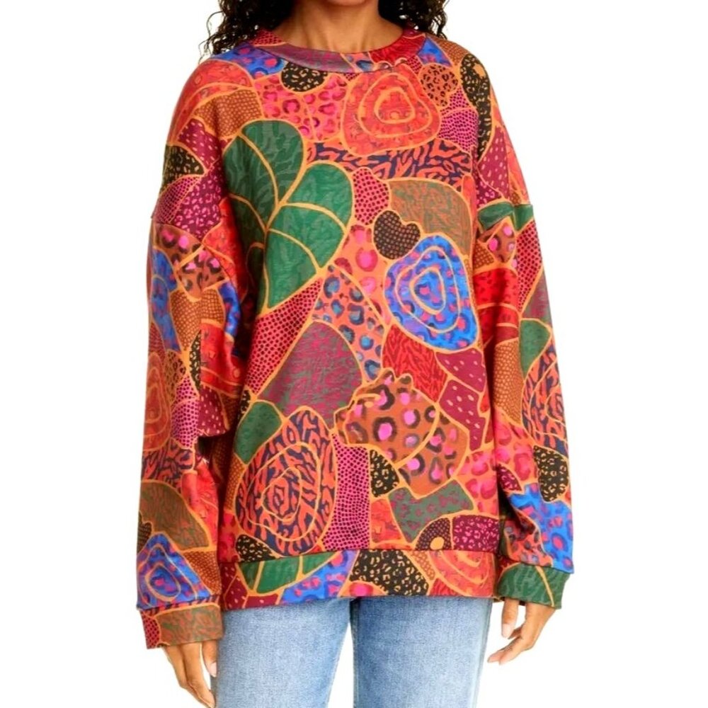 FARM Rio Sweatshirt S Hideen Animals Beaded Balls ASO TV Colorful Pullover - Picture 14 of 15